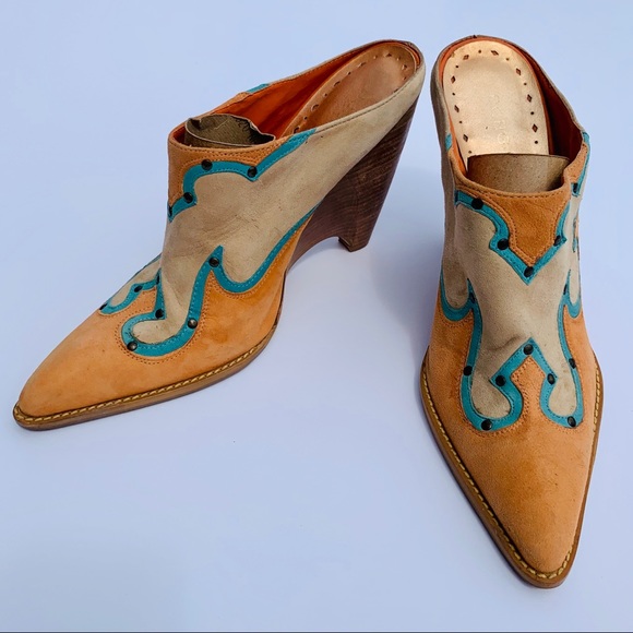 BCBGirls Shoes - BCBGGirls Funky Western Cowboy Style Mules Clogs